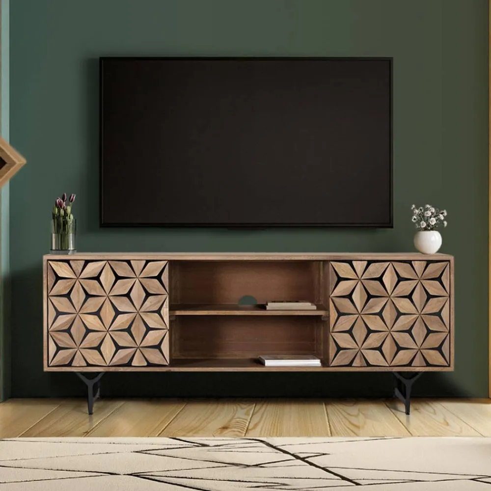 Wohnen Tv & Hifi-Möbel|Lowboards<Design TV Lowboard mit toller Frontgestaltung - Omany