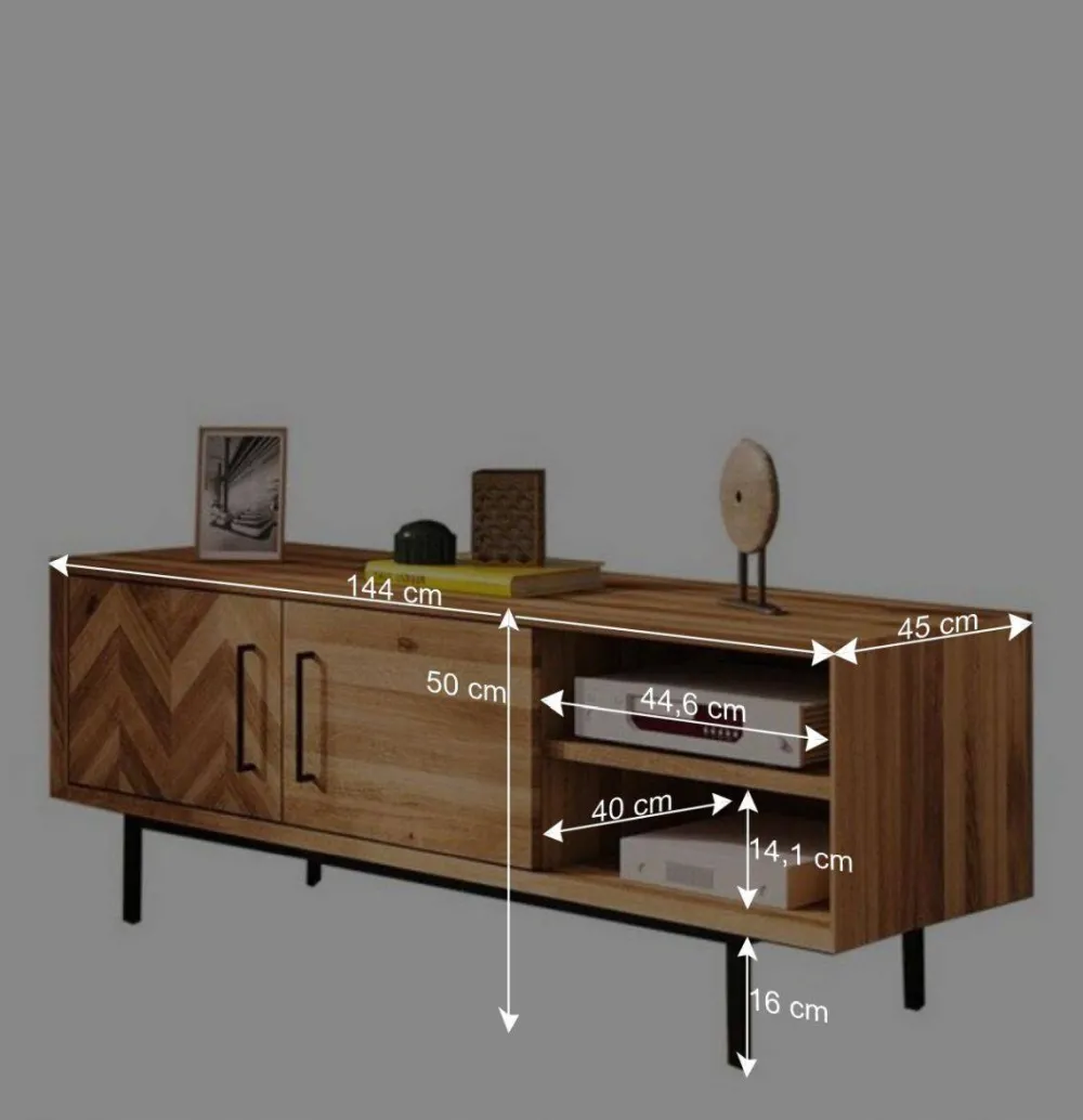 Wohnen Lowboards<Design TV Lowboard 144x50x45 cm - Kerfa