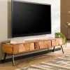 Wohnen Tv & Hifi-Möbel|Lowboards<Design TV Tisch mit Schubladen aus Akazie - Tomya