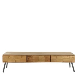 Wohnen Tv & Hifi-Möbel|Lowboards<Design TV Tisch mit Schubladen aus Akazie - Tomya