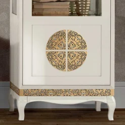 Wohnen Wohnwände<Design TV Wand in Weiß & Gold - Valganios (vierteilig)
