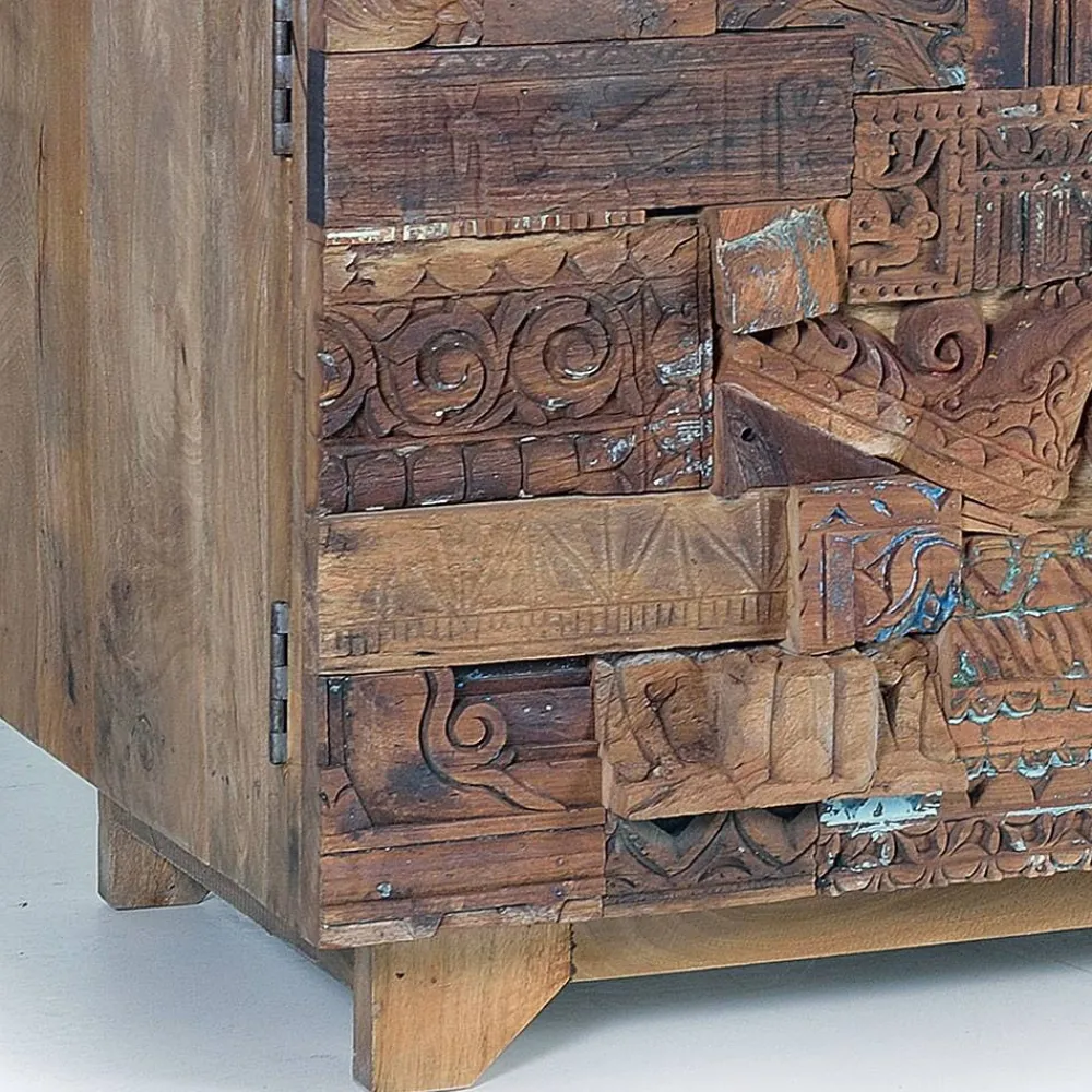 Wohnen Tv & Hifi-Möbel|Lowboards<Design TV-Lowboard aus Mangoholz rustikal - Lacid