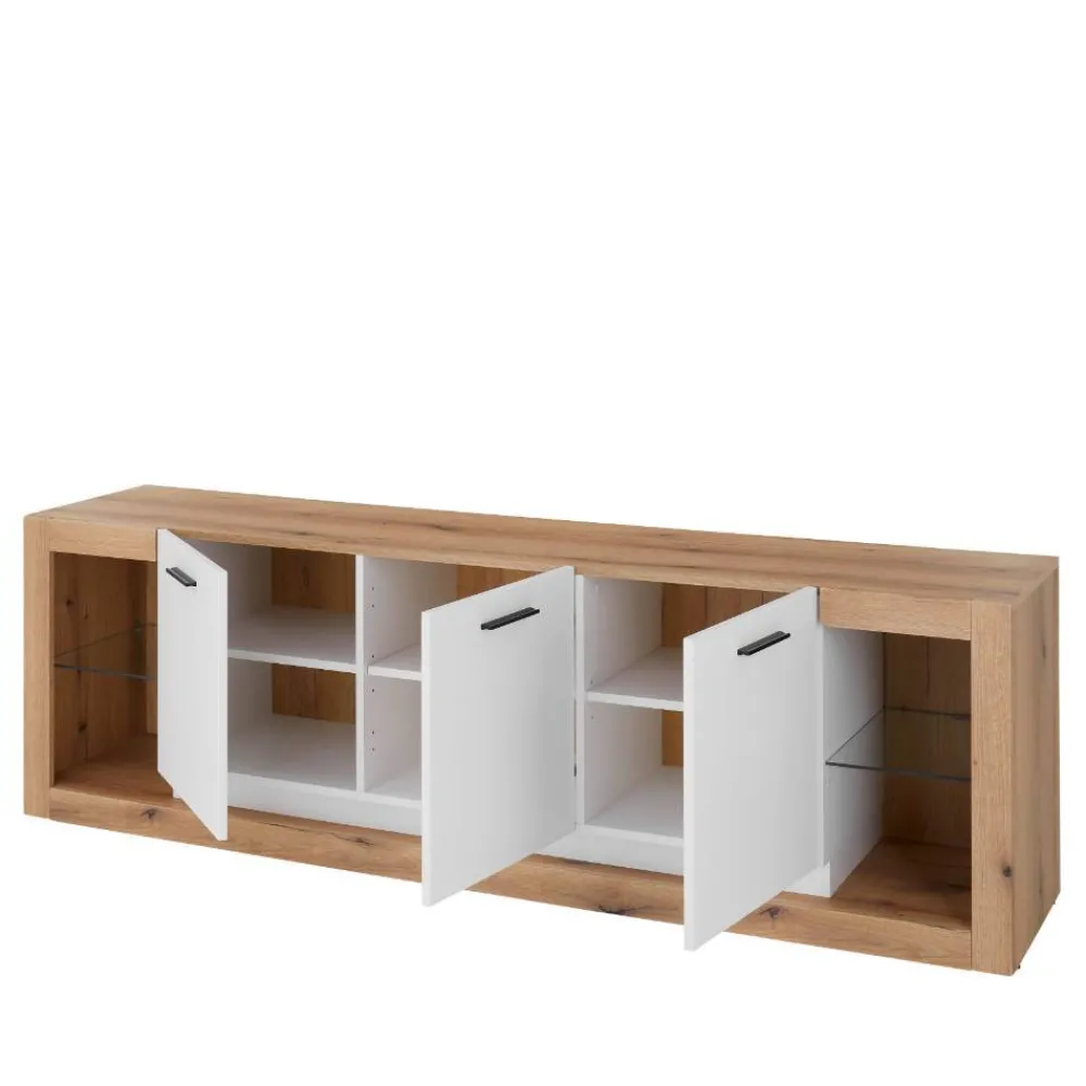 Wohnen Tv & Hifi-Möbel|Lowboards<Design TV-Lowboard mit vier offenen Fächern - Adejano