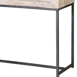 Wohnen Vitrinen<Design Vintageschrank in White Wash Mangoholz - Fudorus
