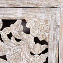 Wohnen Vitrinen<Design Vintageschrank in White Wash Mangoholz - Fudorus