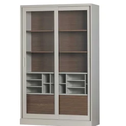 Wohnen Vitrinen<Design Vitrinenschrank mit Glas-Schiebetüren - Cretasa