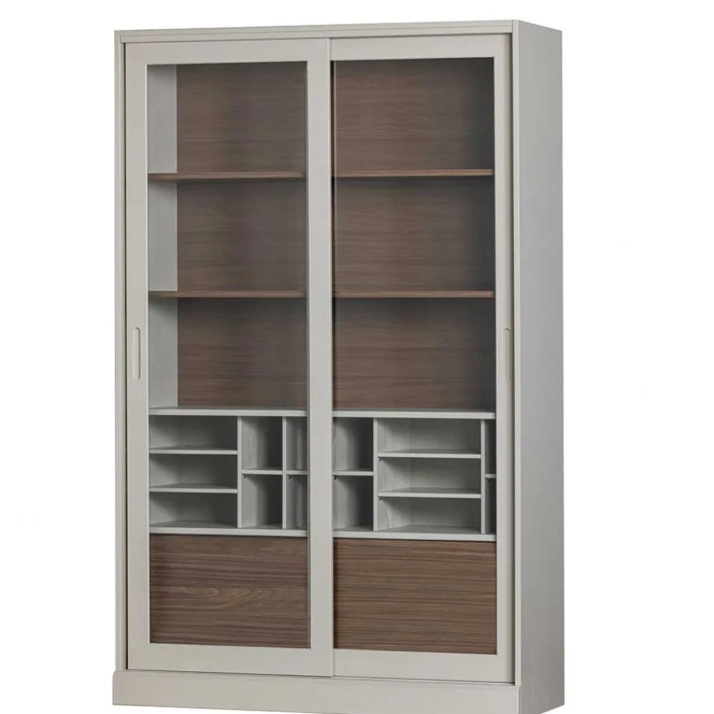 Wohnen Vitrinen<Design Vitrinenschrank mit Glas-Schiebetüren - Cretasa