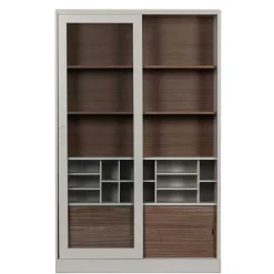 Wohnen Vitrinen<Design Vitrinenschrank mit Glas-Schiebetüren - Cretasa