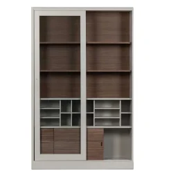Wohnen Vitrinen<Design Vitrinenschrank mit Glas-Schiebetüren - Cretasa