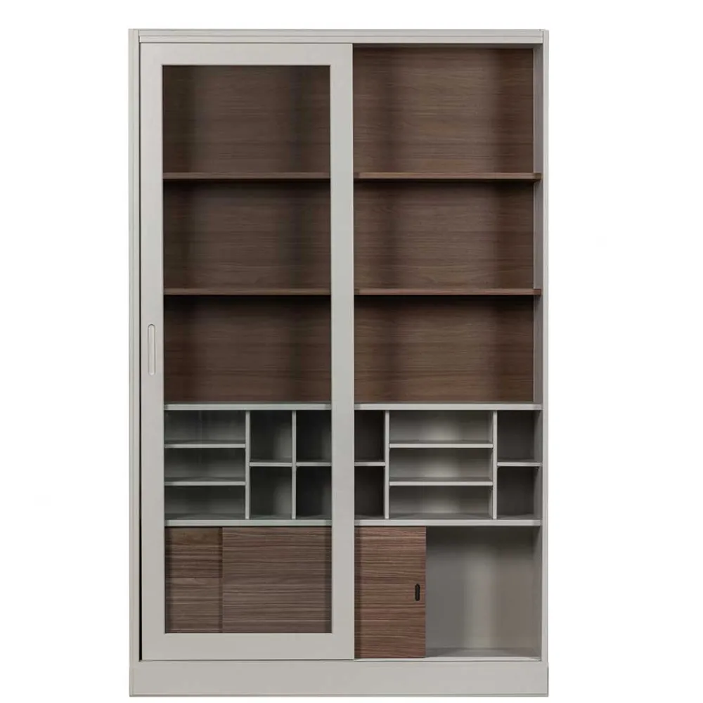 Wohnen Vitrinen<Design Vitrinenschrank mit Glas-Schiebetüren - Cretasa