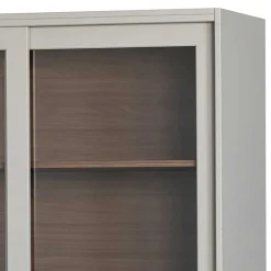 Wohnen Vitrinen<Design Vitrinenschrank mit Glas-Schiebetüren - Cretasa