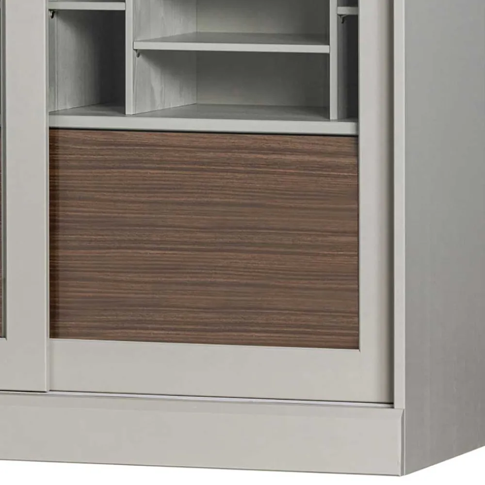 Wohnen Vitrinen<Design Vitrinenschrank mit Glas-Schiebetüren - Cretasa