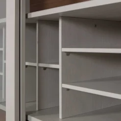 Wohnen Vitrinen<Design Vitrinenschrank mit Glas-Schiebetüren - Cretasa