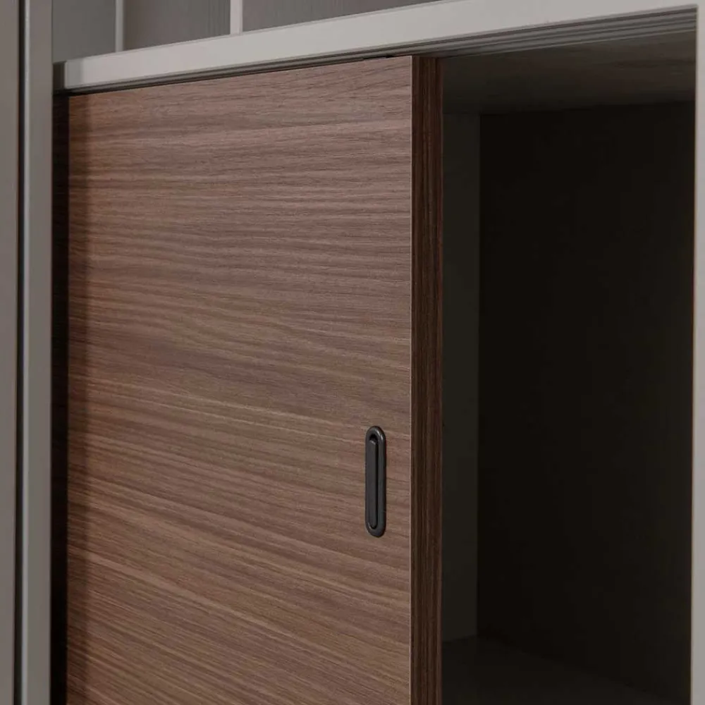 Wohnen Vitrinen<Design Vitrinenschrank mit Glas-Schiebetüren - Cretasa