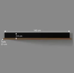 Wohnen Regale<Design Wandboard aus Wildeiche und Glas - Kantino