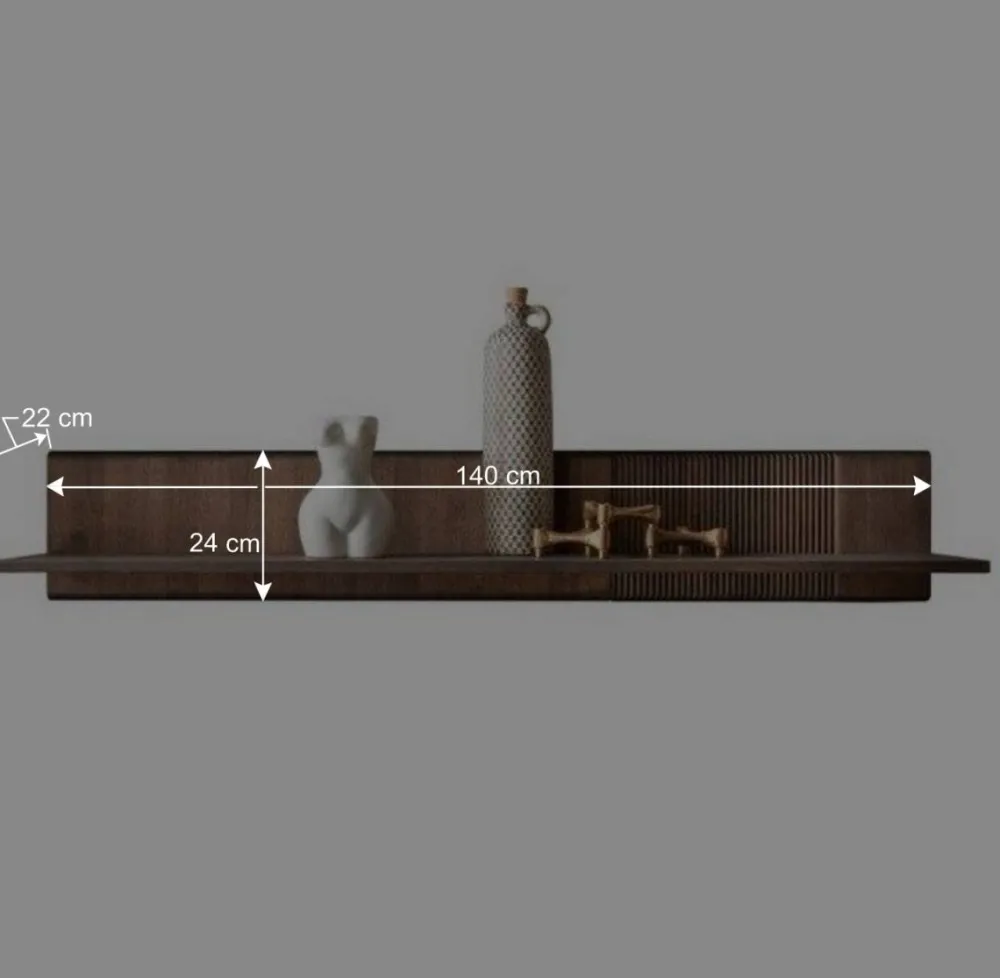 Wohnen Regale<Design Wandboard in Braun geölt - Malawi