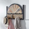 Wohnen Garderoben<Design Wandgarderobe mit Wiener Geflecht & Holz - Leiria
