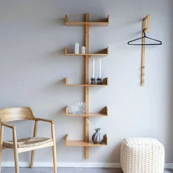 Wohnen Regale<Design Wandregal aus Bambus in Natur - Rasfera