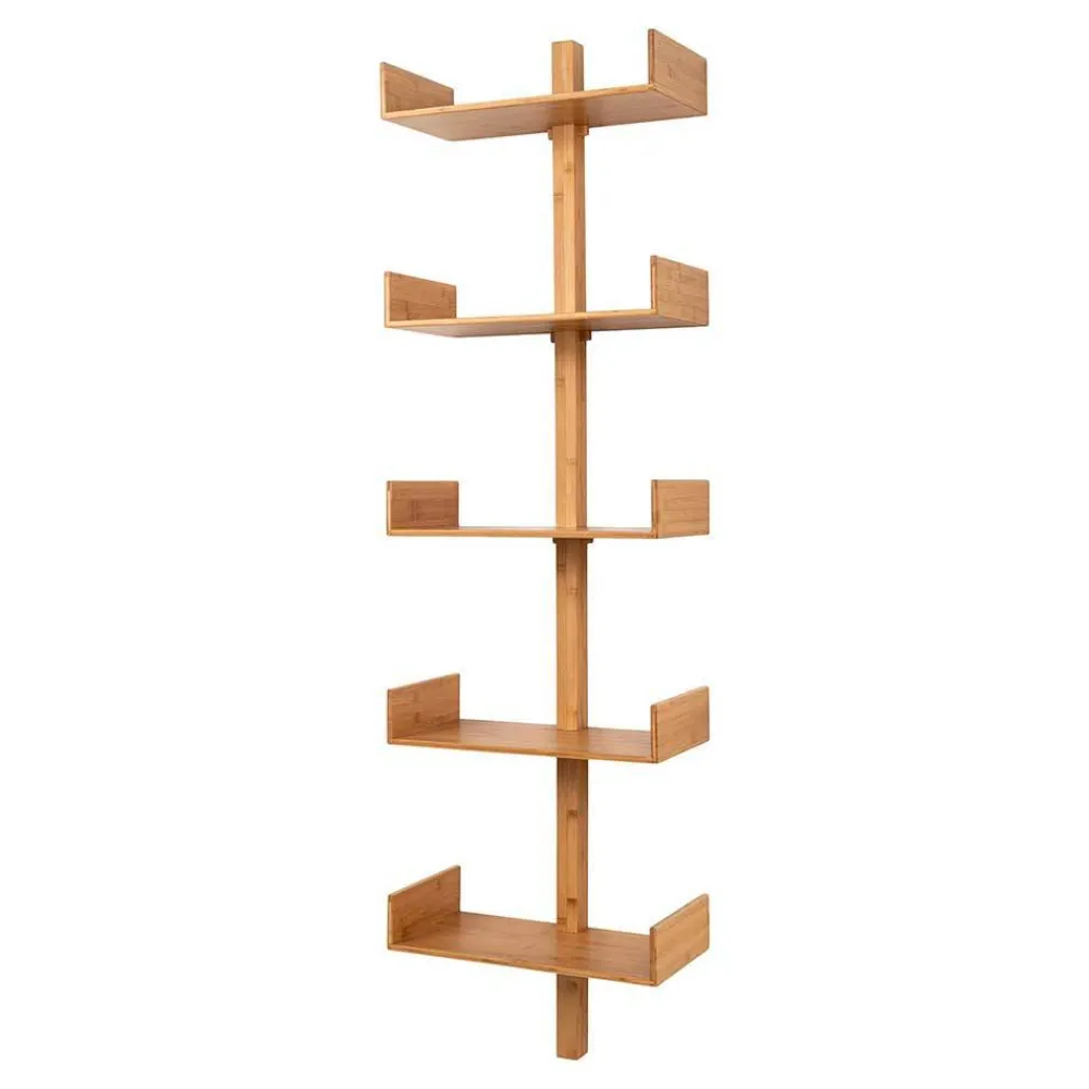 Wohnen Regale<Design Wandregal aus Bambus in Natur - Rasfera