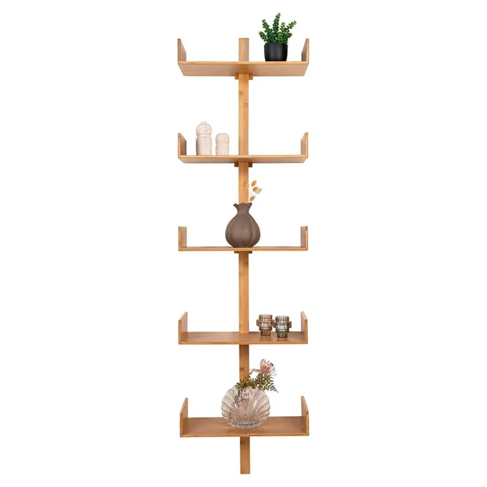 Wohnen Regale<Design Wandregal aus Bambus in Natur - Rasfera
