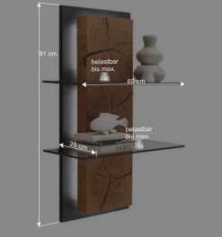 Wohnen Regale<Design Wandregal mit Beleuchtung - Drinidad