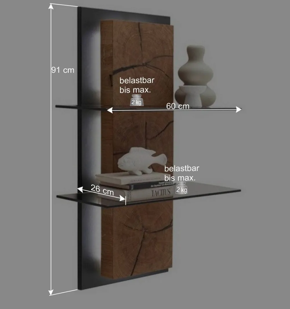 Wohnen Regale<Design Wandregal mit Beleuchtung - Drinidad