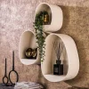 Wohnen Regale<Design Wandregale aus Marmorkomposit - Mayo (dreiteilig)