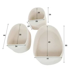Wohnen Regale<Design Wandregale aus Marmorkomposit - Mayo (dreiteilig)
