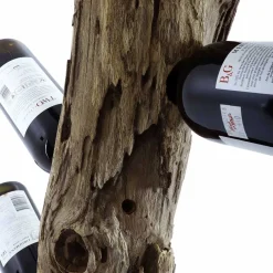 Wohnen Regale<Design Weinregal aus Holzstamm Teak massiv - Teako