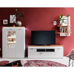 Wohnen Wohnwände<Design Wohnkombination mit Licht - Caldri (dreiteilig)