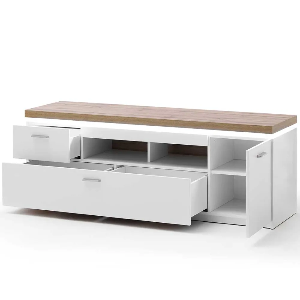 Wohnen Wohnwände<Design Wohnkombination mit Licht - Caldri (dreiteilig)