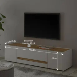 Wohnen Wohnwände<Design Wohnwand 270 cm breit - Nonessia (vierteilig)