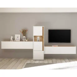 Wohnen Wohnwände<Design Wohnwand 350 cm breit - Nonessia I (dreiteilig)