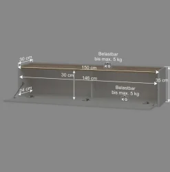 Wohnen Wohnwände<Design Wohnwand 350 cm breit - Nonessia I (dreiteilig)