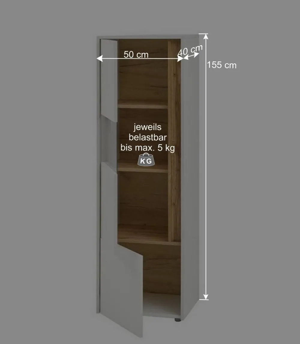 Wohnen Wohnwände<Design Wohnwand 350 cm breit - Nonessia I (dreiteilig)