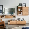 Wohnen Wohnwände<Design Wohnwand aus Massivholz - Sinta (dreiteilig)