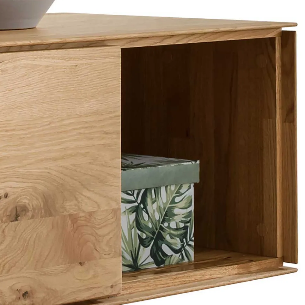 Wohnen Wohnwände<Design Wohnwand aus Massivholz - Sinta (dreiteilig)