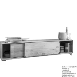 Wohnen Wohnwände<Design Wohnwand aus Massivholz - Sinta (dreiteilig)