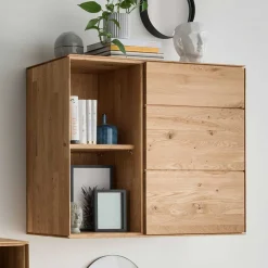 Wohnen Wohnwände<Design Wohnwand aus Massivholz - Sinta (dreiteilig)