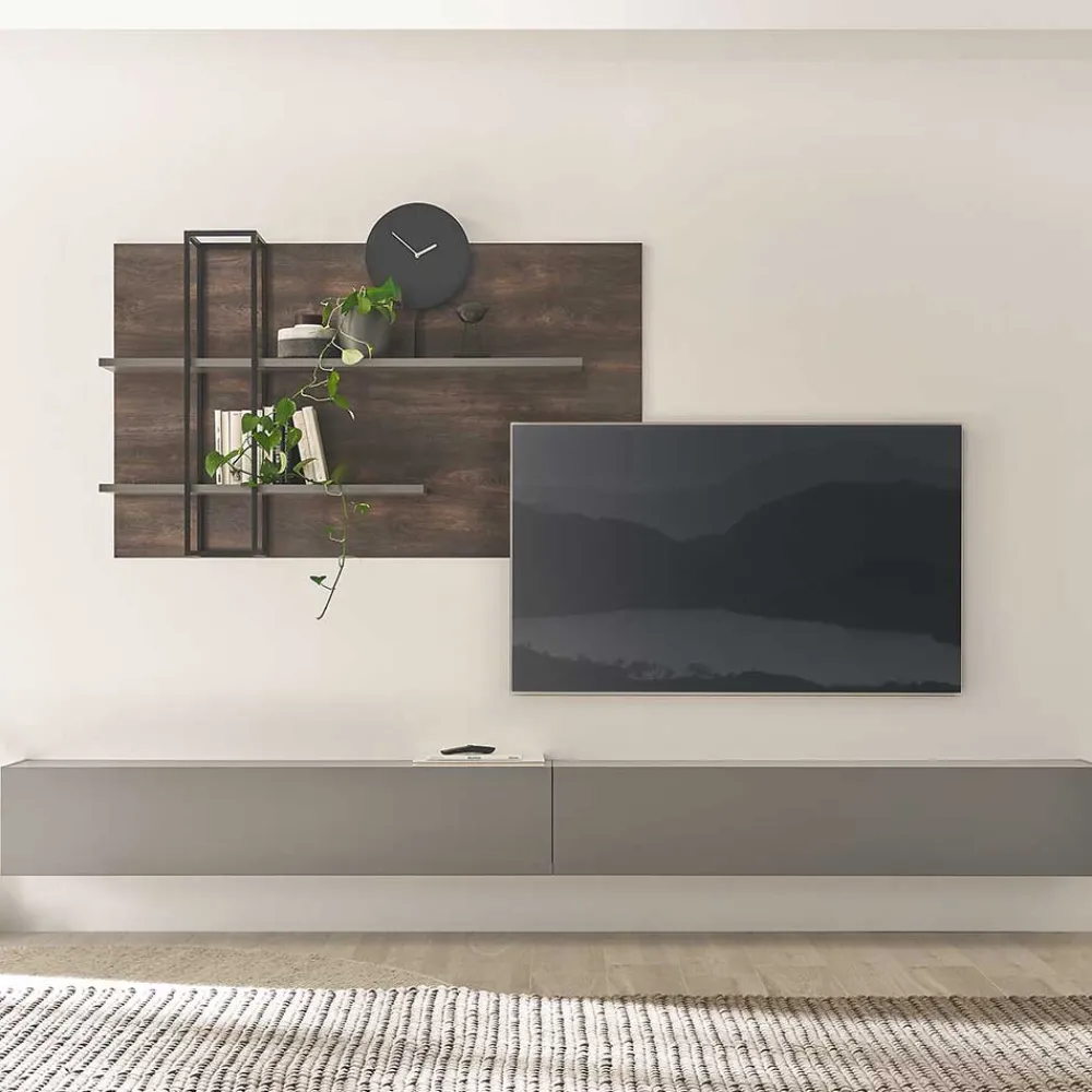 Wohnen Wohnwände<Design Wohnwand für die Wandmontage - Mundo (dreiteilig)