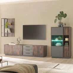 Wohnen Wohnwände<Design Wohnwand Kombi modern - Mundo (dreiteilig)