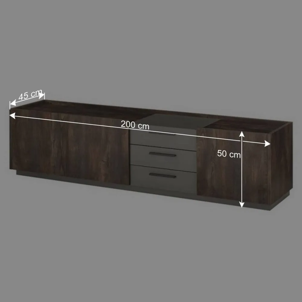 Wohnen Wohnwände<Design Wohnwand Kombi modern - Mundo (dreiteilig)