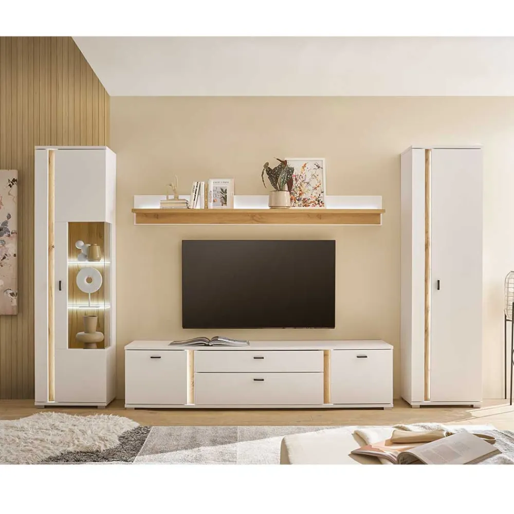 Wohnen Wohnwände<Design Wohnwand Möbelset - Racelyn (vierteilig)