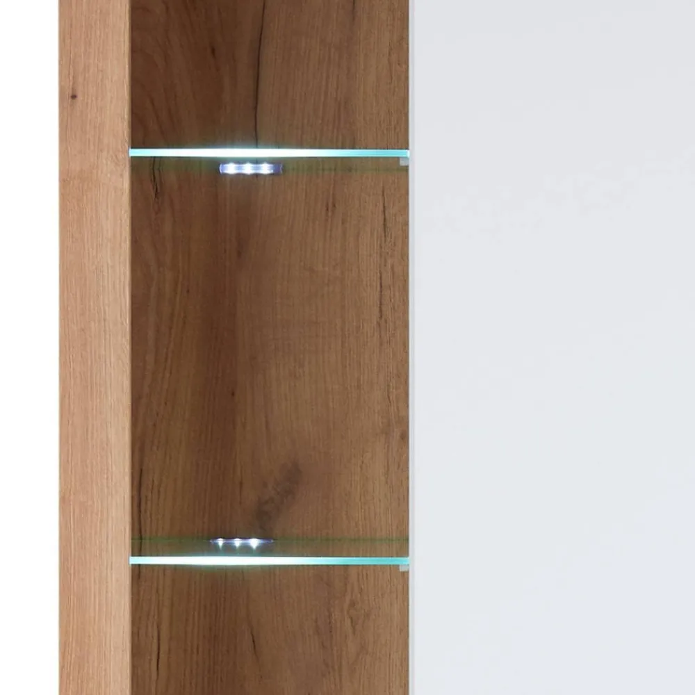 Wohnen Wohnwände<Design Wohnwand Set in Mattweiß - Adejano (dreiteilig)