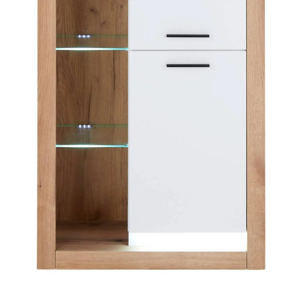 Wohnen Wohnwände<Design Wohnwand Set in Mattweiß - Adejano (dreiteilig)