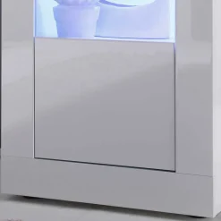 Wohnen Vitrinen<Design Wohnzimmer Vitrine in Hochglanz Weiß - Sogno