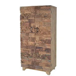 Wohnen Vitrinen<Design Wohnzimmerschrank aus Mangoholz rustikal - Lacid