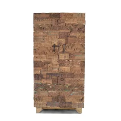 Wohnen Vitrinen<Design Wohnzimmerschrank aus Mangoholz rustikal - Lacid