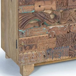 Wohnen Vitrinen<Design Wohnzimmerschrank aus Mangoholz rustikal - Lacid