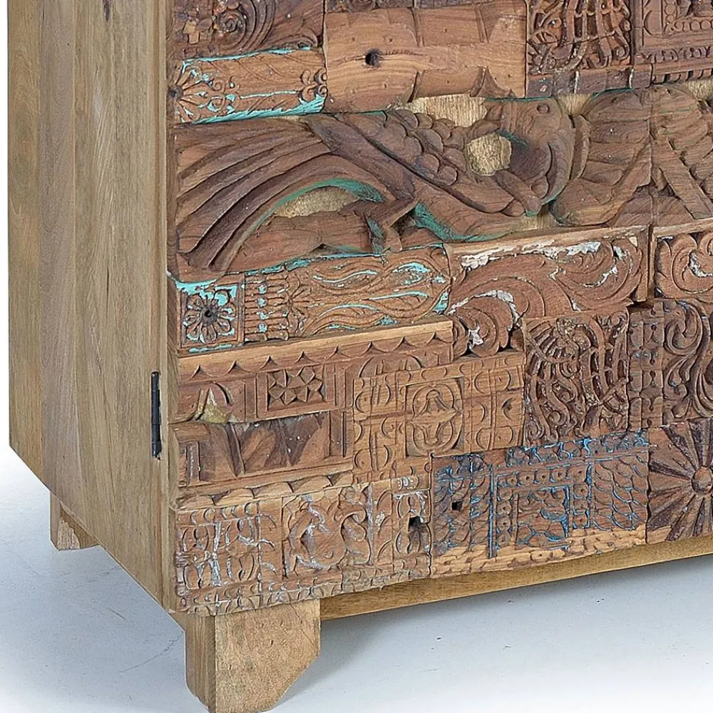 Wohnen Vitrinen<Design Wohnzimmerschrank aus Mangoholz rustikal - Lacid